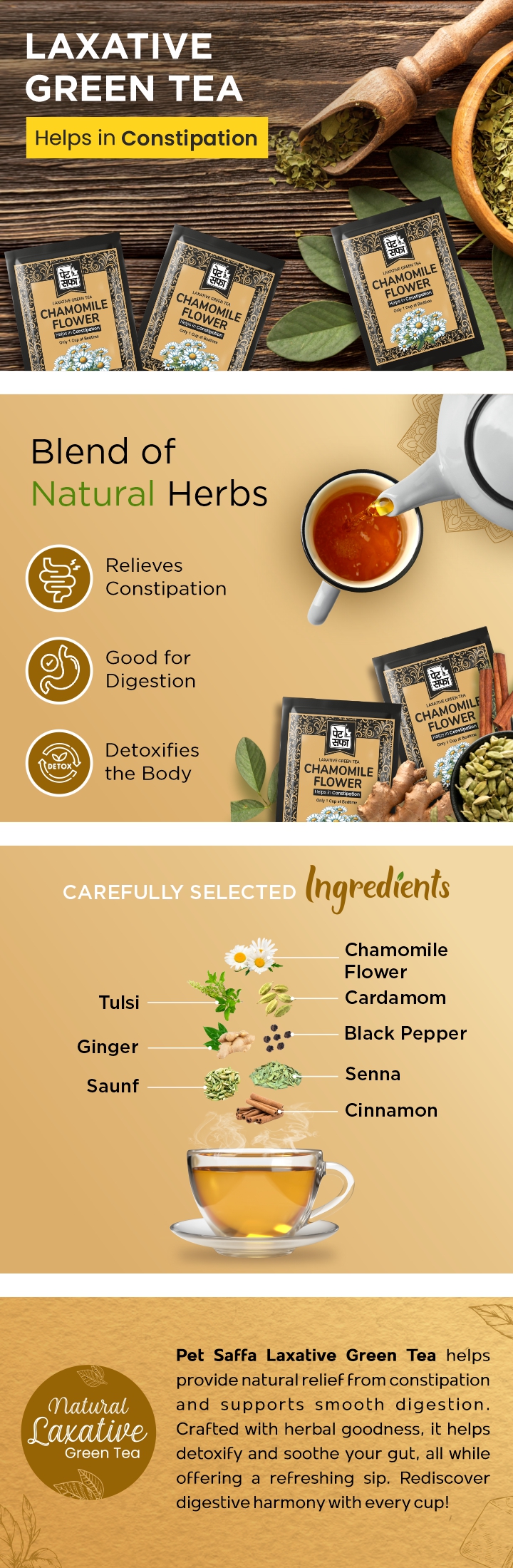 Pet Saffa Chamomile Flower Green Tea