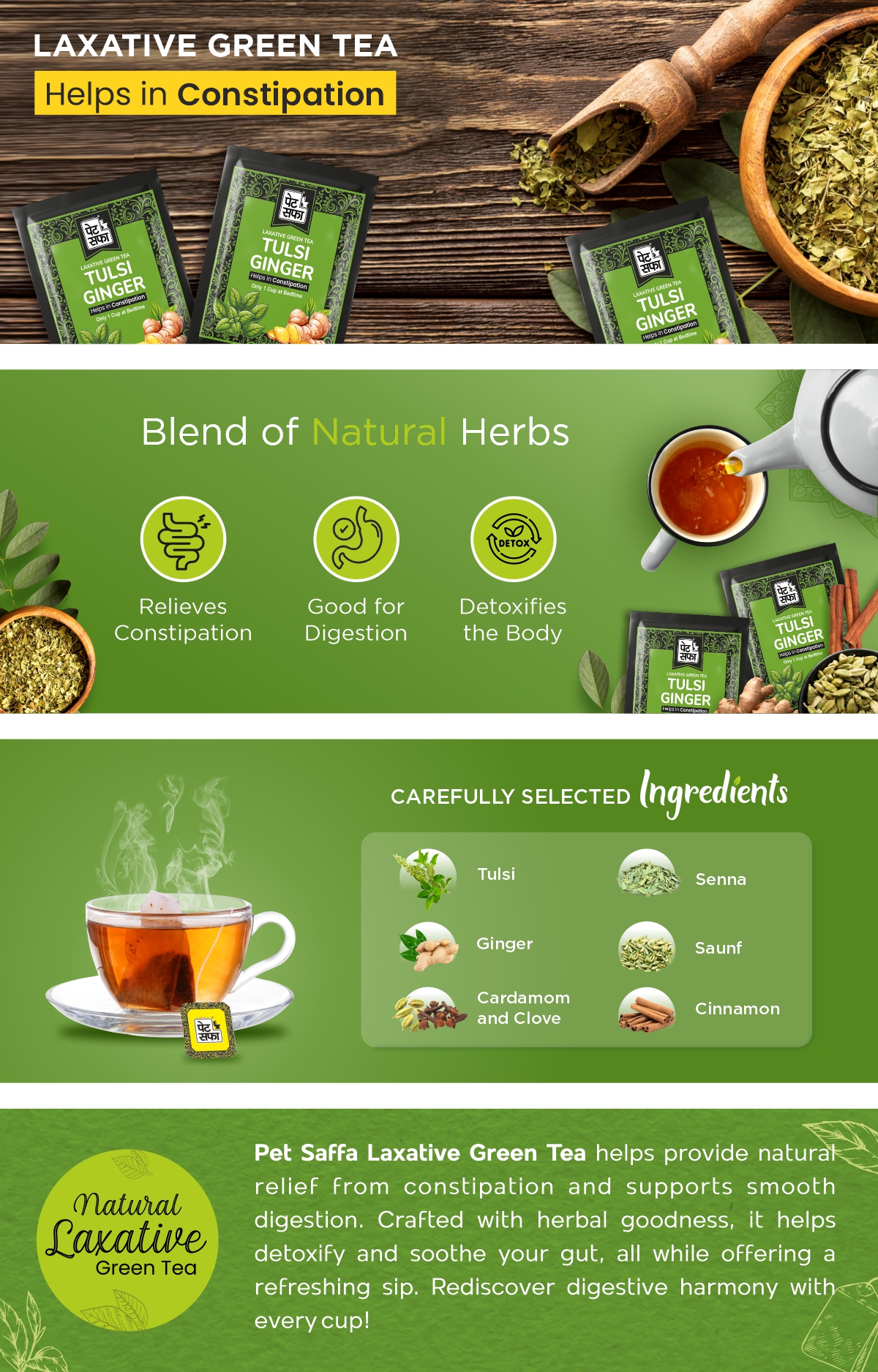 Pet Saffa Tulsi Ginger Tea