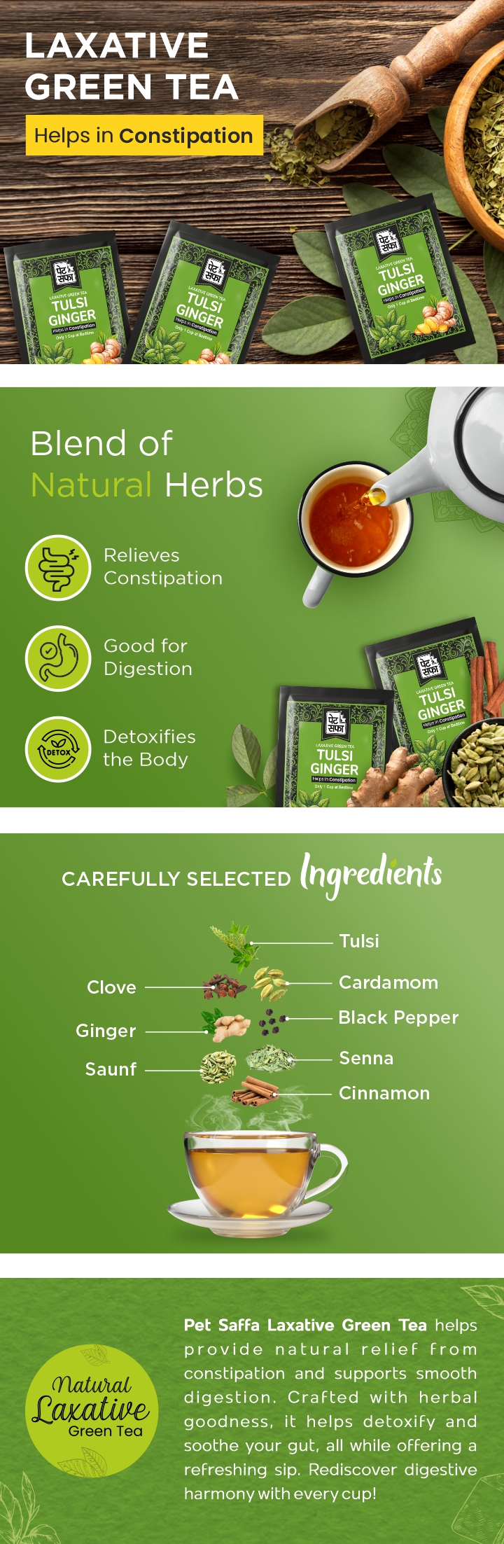 Pet Saffa Tulsi Ginger Tea